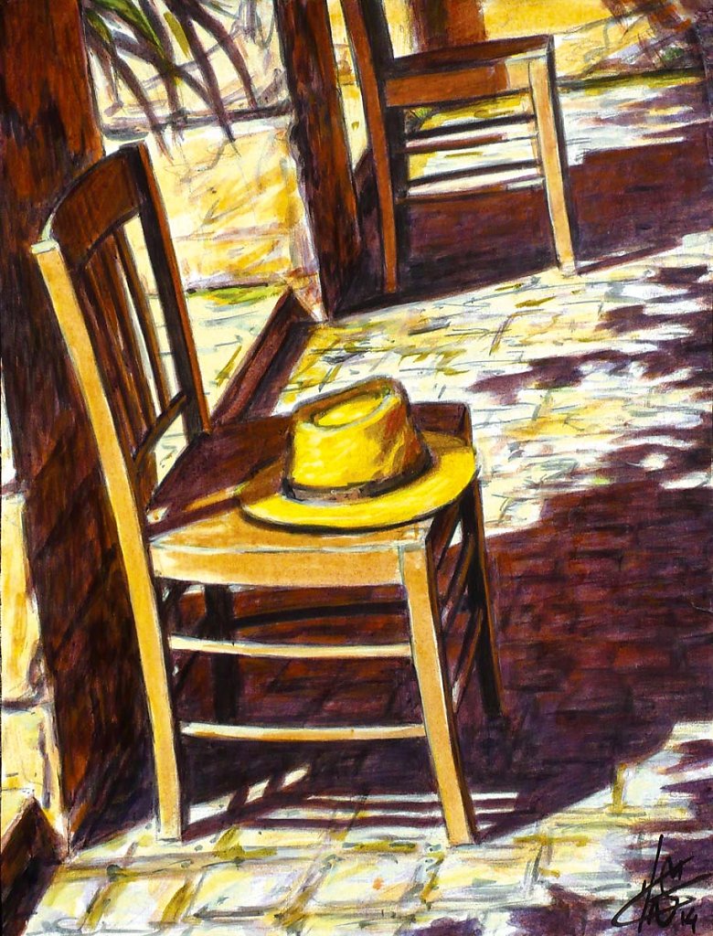 Chaise et chapeau, 35X27cm2014