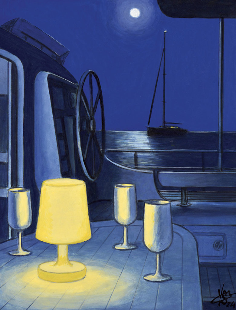 Nuit en mer 35X27 _ 2024